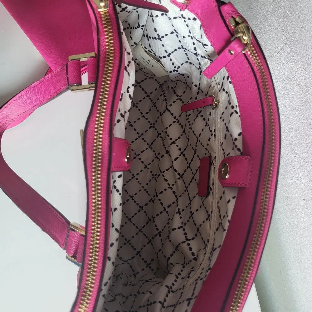 Kate Spade Newbury Lane leather Loden Satchel Crossbody bag + matching wallet - Picture 5 of 11